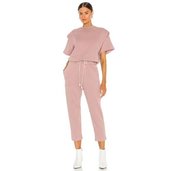 🆕PISTOLA Clarisse French Terry Shoulder Pleat Jumpsuit-S - Picture 1 of 13